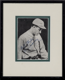Al Simmons Autographed Photograph In 8 x 9 Frame (Beckett)